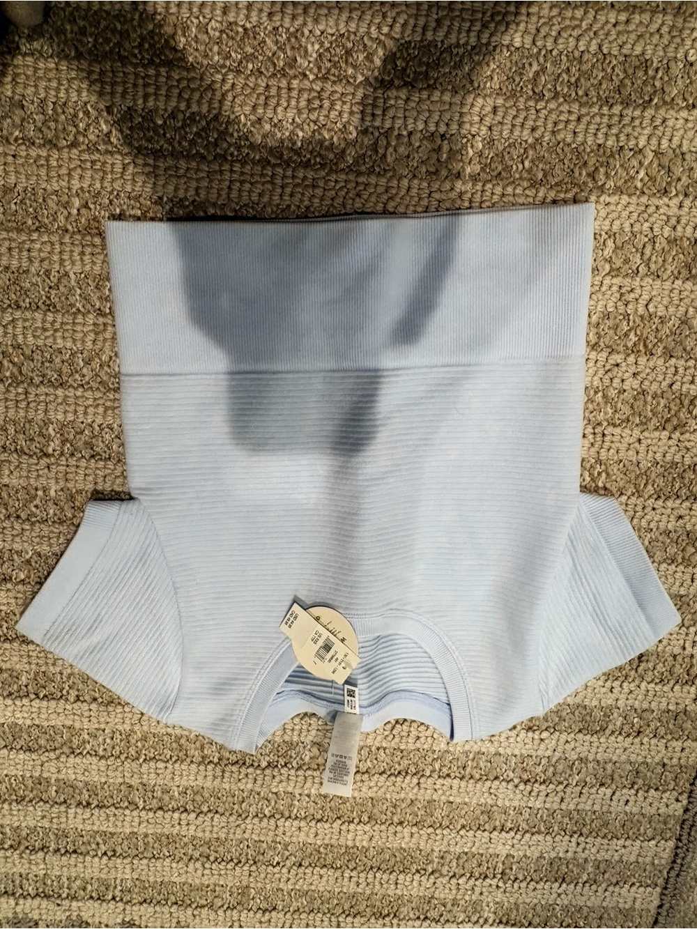 aerie Light Blue Ribbed Crop Top